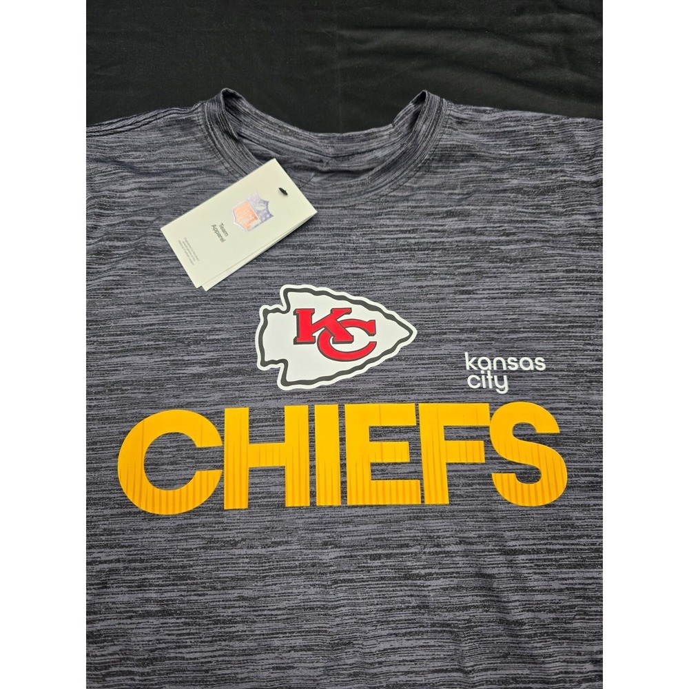 Nike Mens Kansas City Chiefs Sideline Velocity Dark Grey Tee Tshirt New Size M - Picture 2 of 6